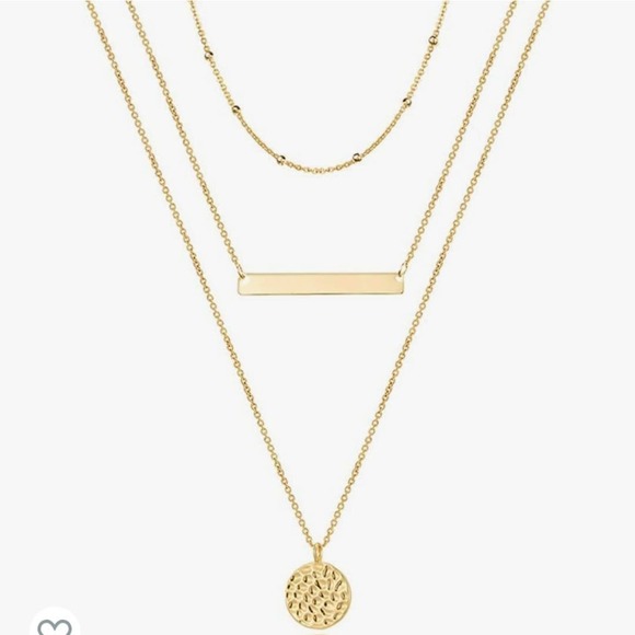 Fashion jewelry Jewelry - Gold Toned Initial P layered necklace set‎ of 3 NEW